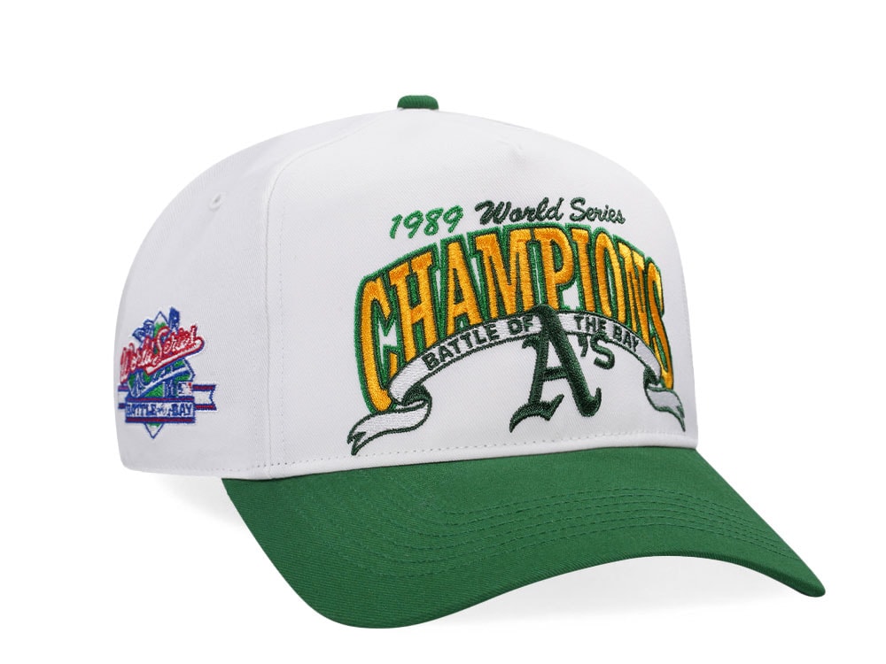 47Brand Oakland Athletics World Series 1989 White Arch Champions Hitch Snapback Casquette