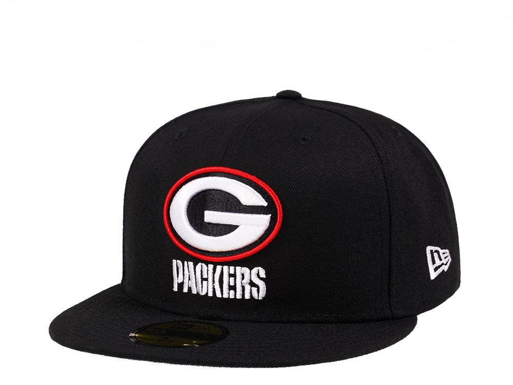 New Era Green Bay Packers Black Crimson Collection 59Fifty Fitted Casquette