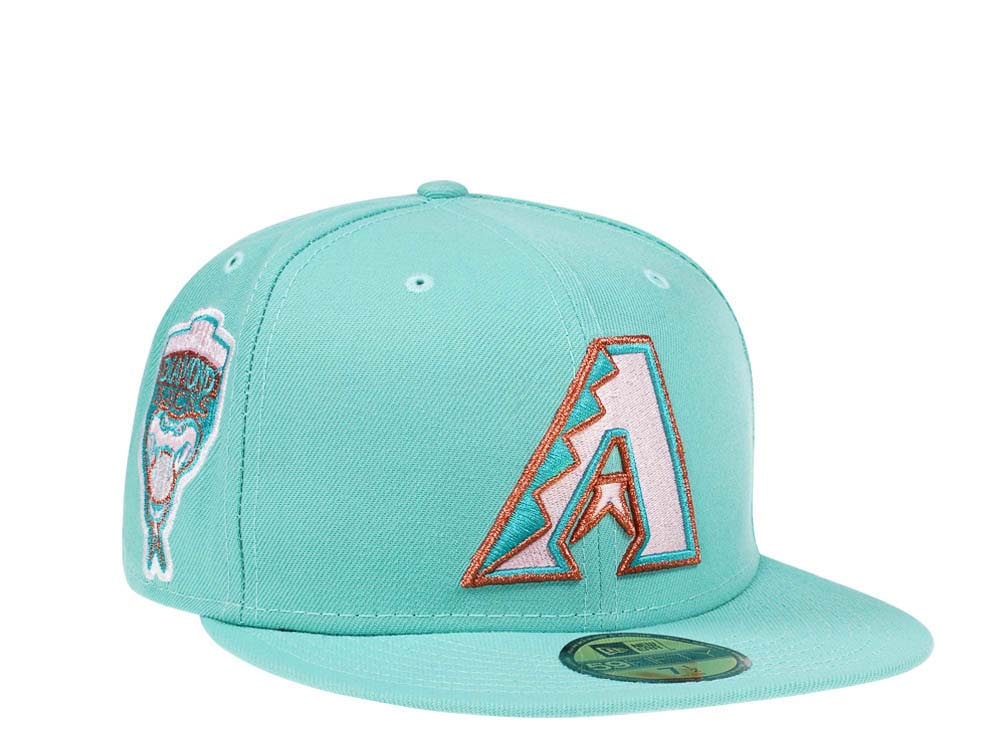 New Era Arizona Diamondbacks Inaugural Season 1998 Mint Pink Edition 59Fifty Fitted Casquette