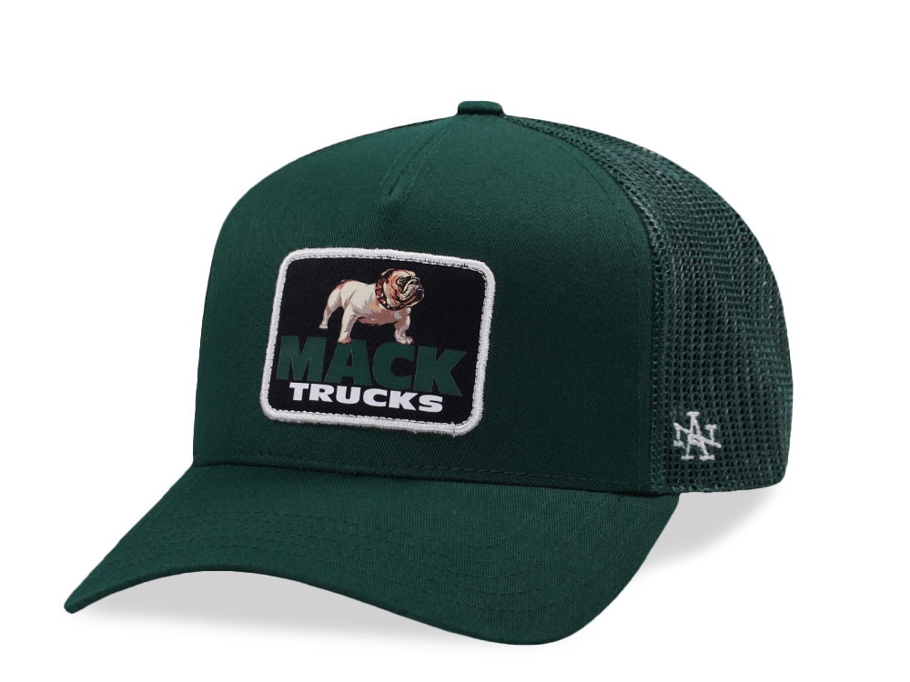 American Needle Mack Trucks Dark Green Valin Trucker Snapback Casquette