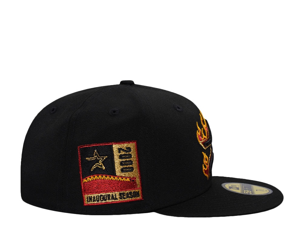 New Era Houston Astros Inaugural Season 2000 Flames Black Prime Edition 59Fifty Fitted Casquette