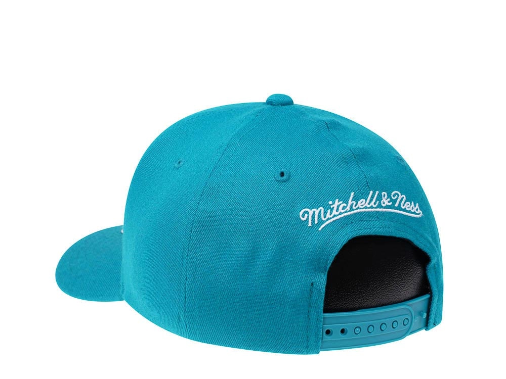 Mitchell & Ness Detroit Pistons Team Ground Red Line Solid Flex Teal Snapback Casquette