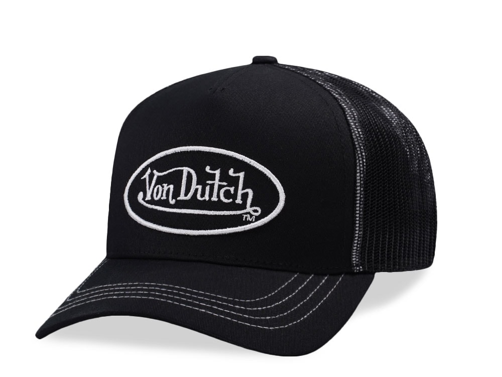Von Dutch Oval Patch Black Trucker Snapback Casquette