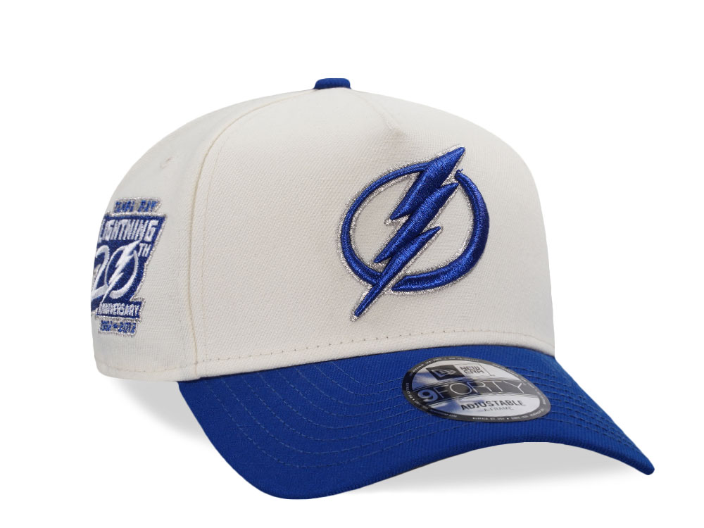 New Era Tampa Bay Lightning 20th Anniversary Chrome Two Tone Edition 9Forty A Frame Snapback Casquette