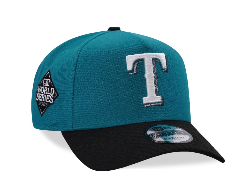 New Era Texas Rangers World Series 2023 Teal Two Tone Edition 9Forty A Frame Snapback Casquette