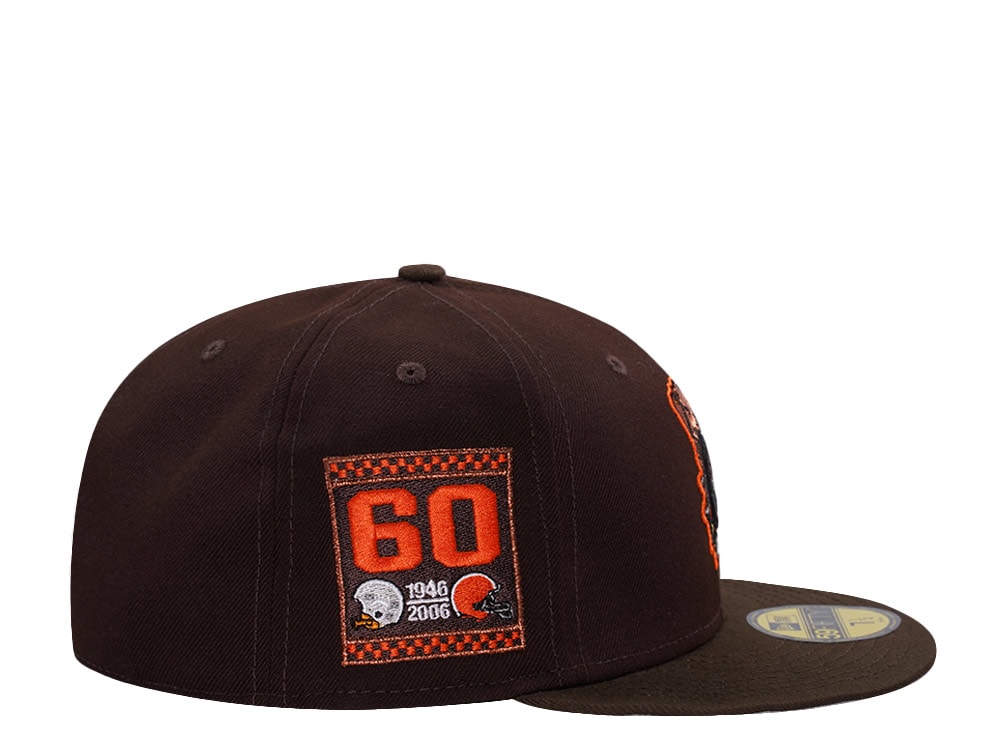 New Era Cleveland Browns 60th Anniversary Burnt Wood Two Tone Edition 59Fifty Fitted Casquette