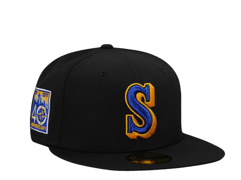 New Era Seattle Mariners 40th Anniversary Classic Black Edition 59Fifty Fitted Casquette