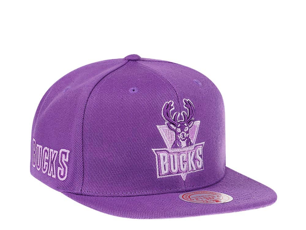 Mitchell & Ness Milwaukee Bucks Purple Hardwood Classic Snapback Casquette