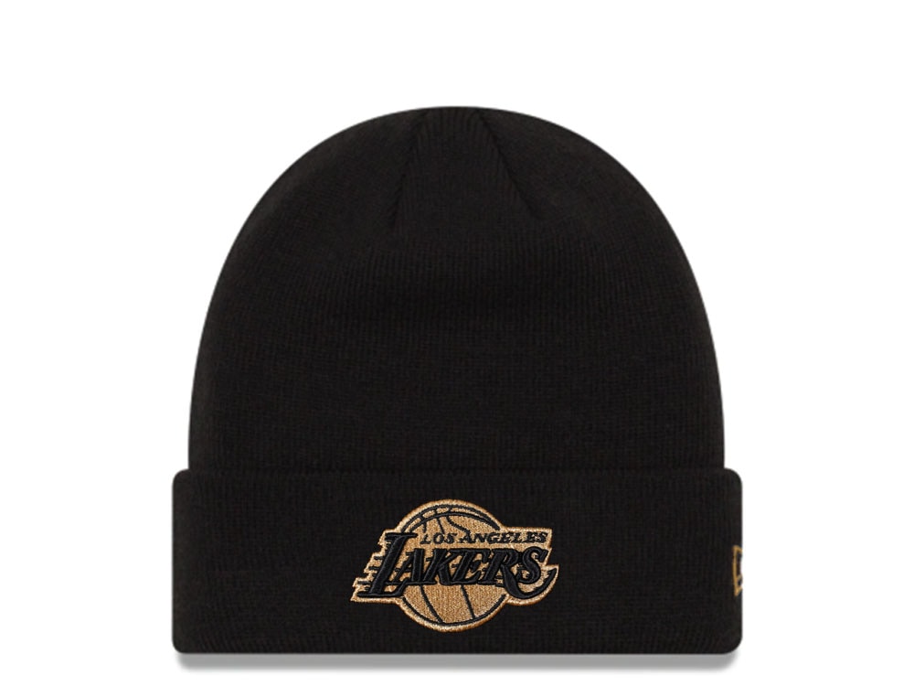 New Era Los Angeles Lakers Black and Gold Logo Chapeaux