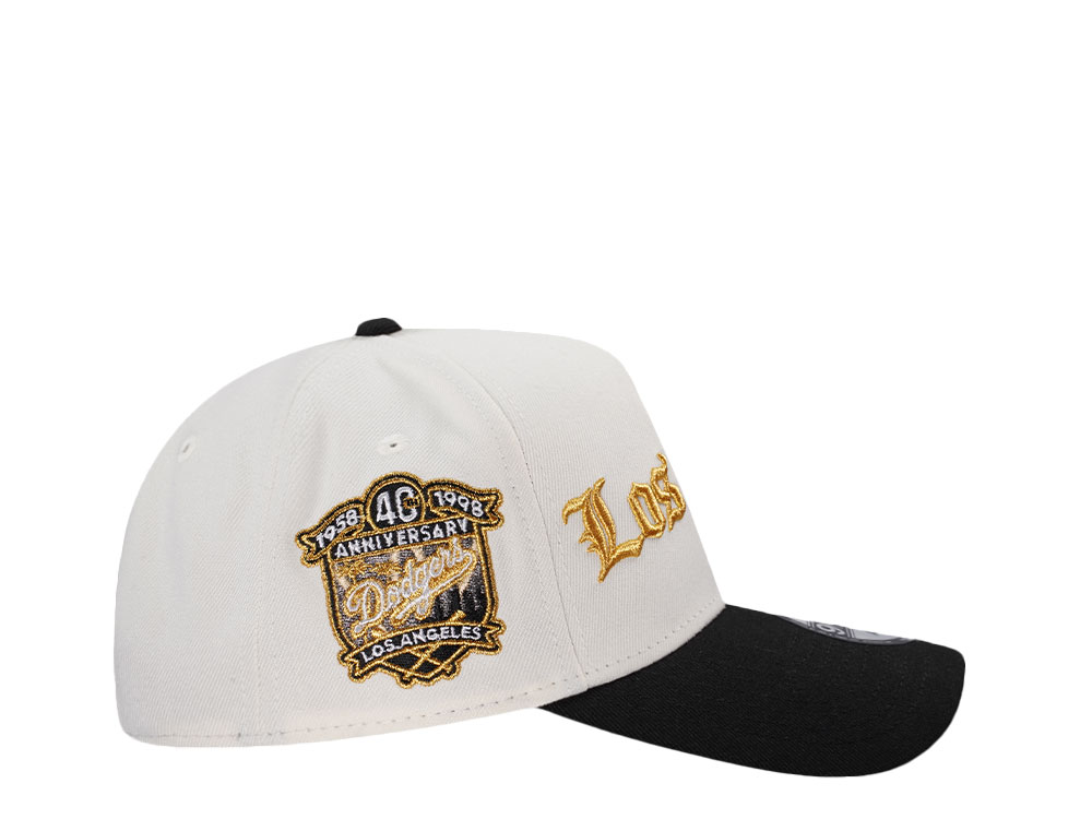 New Era Los Angeles Dodgers 40th Anniversary Metallic Chrome Two Tone Edition 9Forty A Frame Snapback Casquette