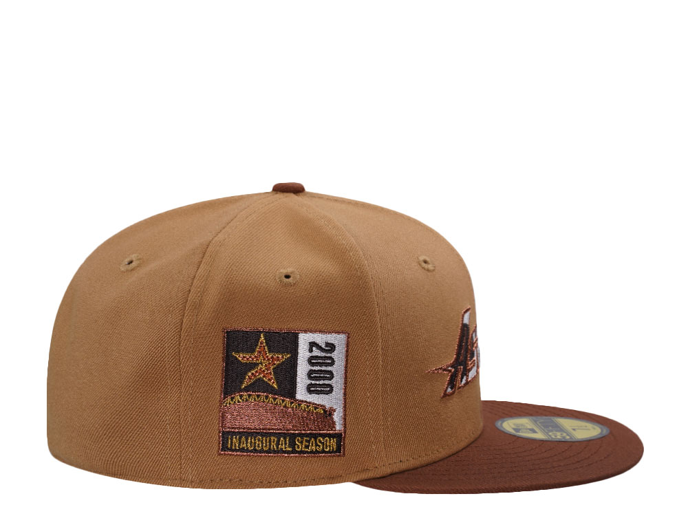 New Era Houston Astros Inaugural Season 2000 Wheat Two Tone Edition 59Fifty Fitted Casquette