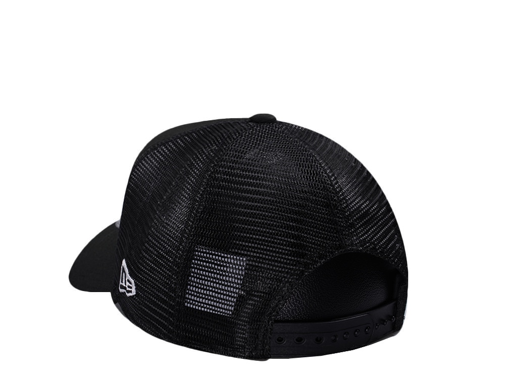 New Era Los Angeles Dodgers Double Eagle Black 9Forty A Frame Trucker Snapback Casquette
