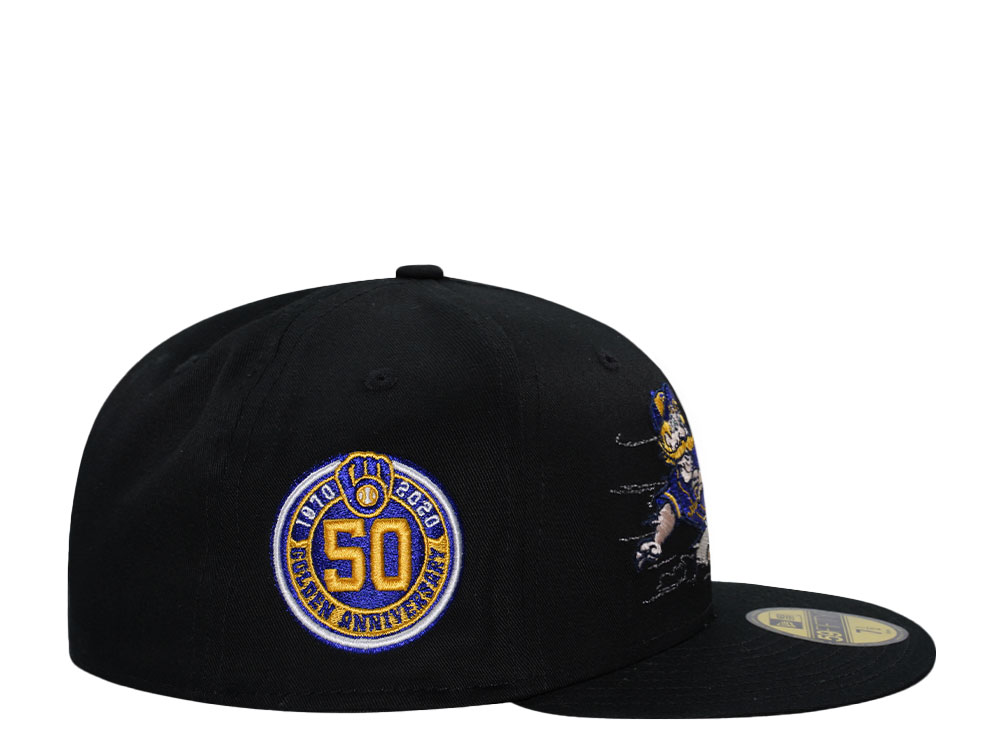 New Era Milwaukee Brewers 50th Anniversary Mascot Metallic Edition 59Fifty Fitted Casquette