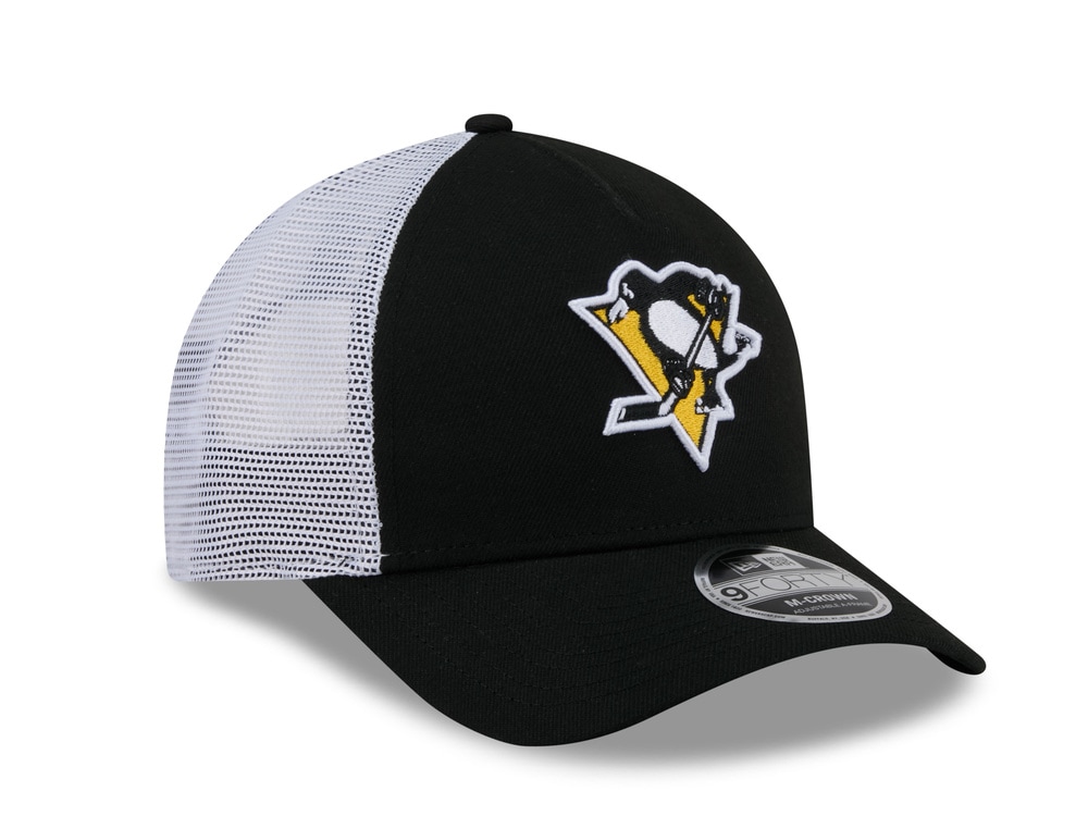 New Era Pittsburgh Penguins Official Team Color Edition 9Forty M Crown A Frame Trucker Snapback Casquette