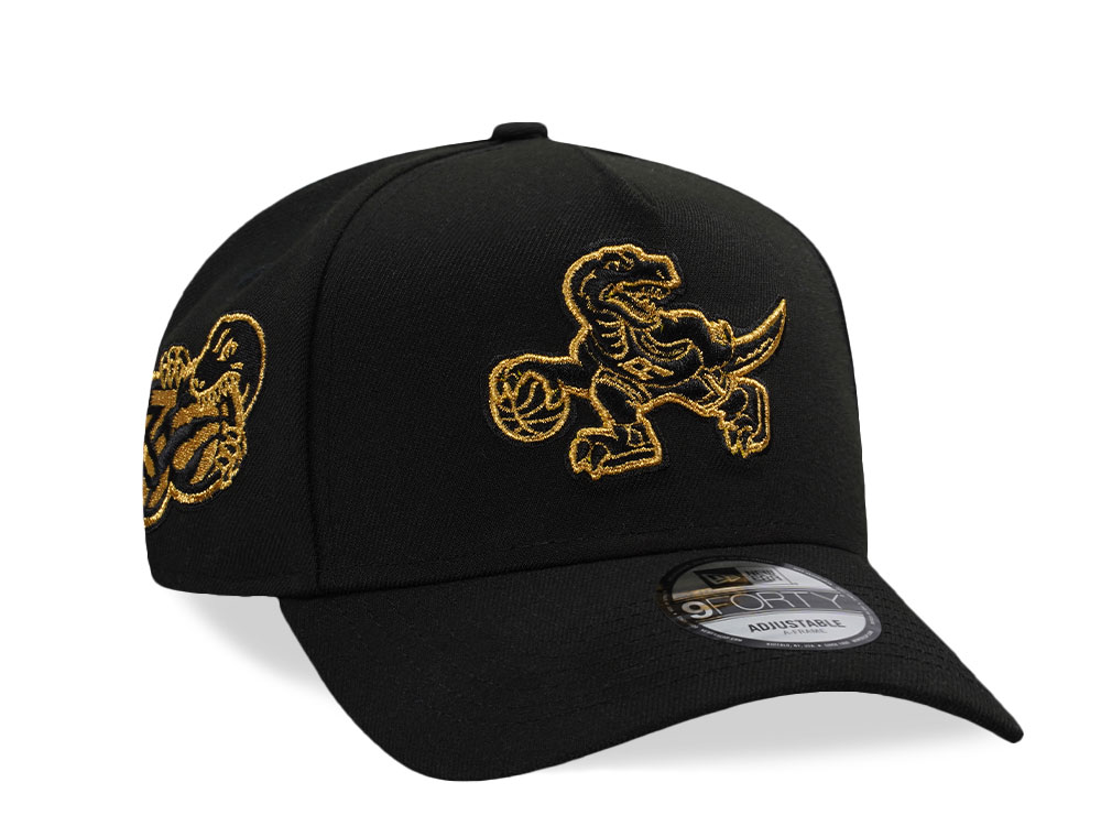 New Era Toronto Raptors 30th Anniversary Black Prime Edition 9Forty A Frame Snapback Casquette