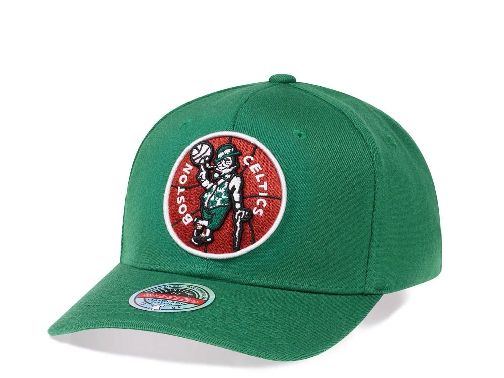 Mitchell & Ness Boston Celtics Team Ground Red Line Solid Flex Green Snapback Casquette