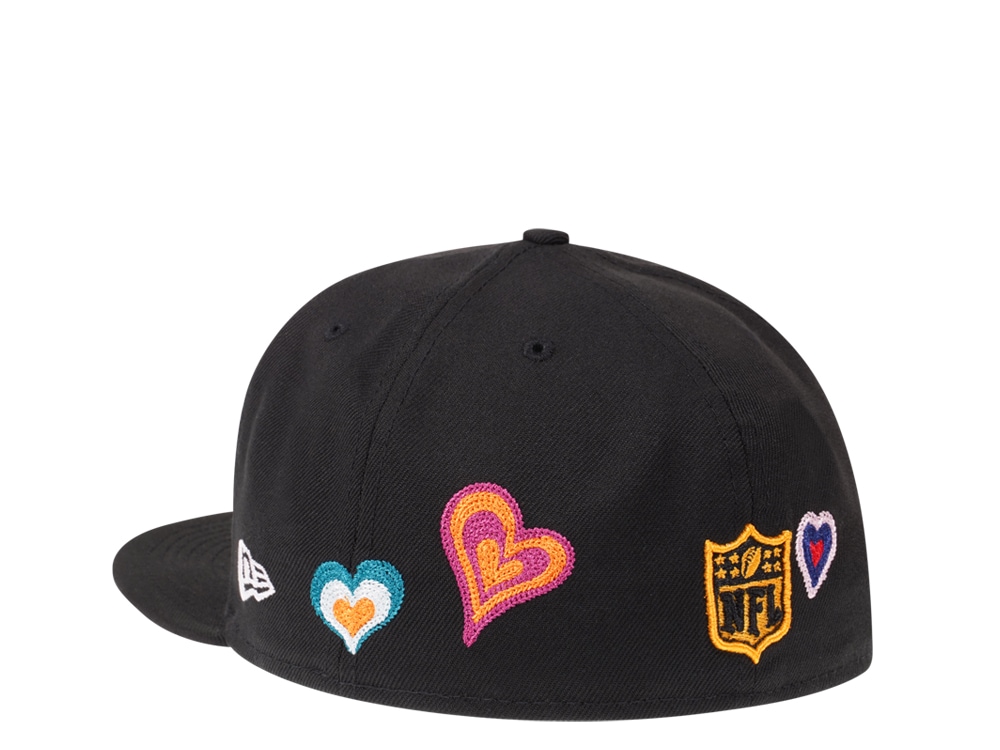 New Era Pittsburgh Steelers Black Chainstitchheart Edition 59Fifty Fitted Casquette