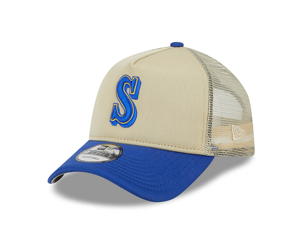 New Era Seattle Mariners All Day Two Tone 9Forty A Frame Trucker Snapback Casquette