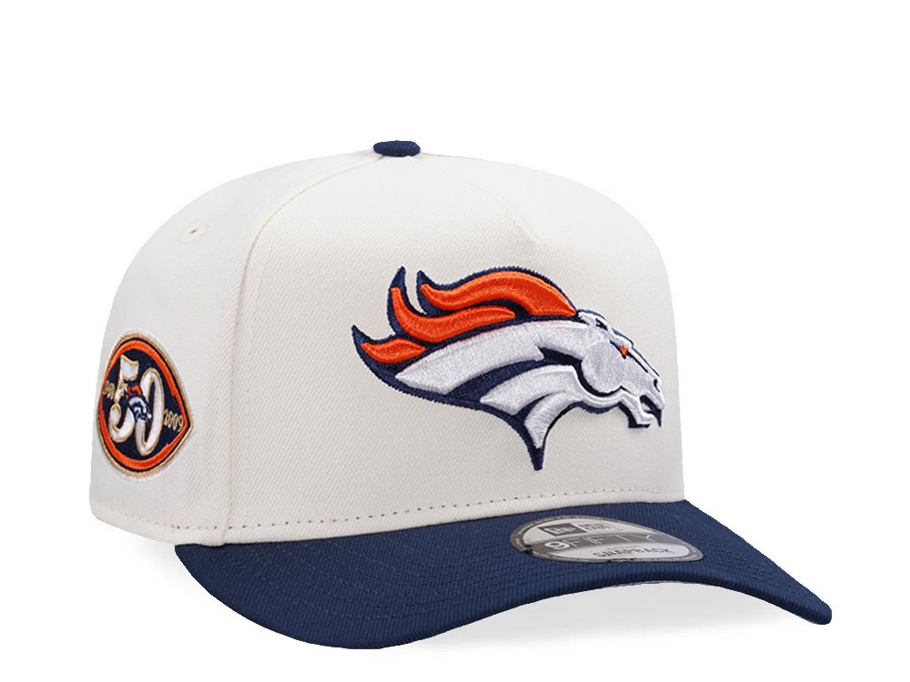 New Era Denver Broncos 50th Anniversary Chrome Two Tone Edition 9Fifty A Frame Snapback Casquette