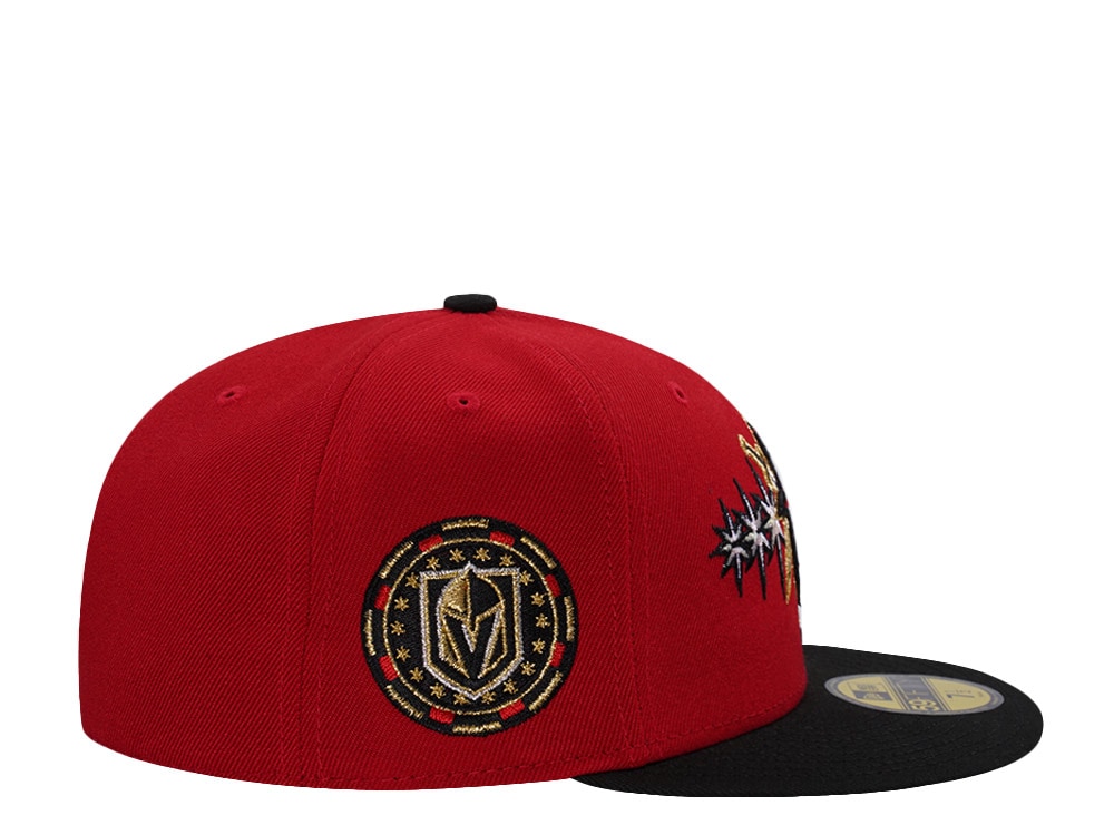 New Era Vegas Golden Knights Scarlet Metallic Two Tone Edition 59Fifty Fitted Casquette