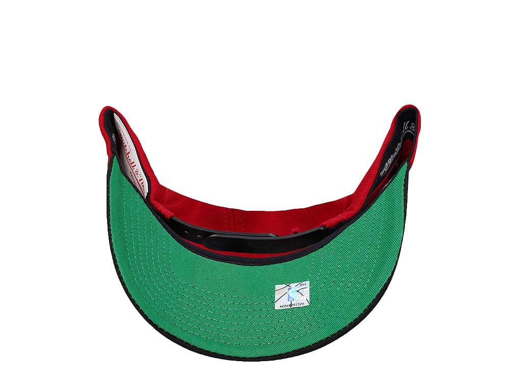 Mitchell & Ness Miami Heat Shredder Stretch Hardwood Classic Red Flex Snapback Casquette