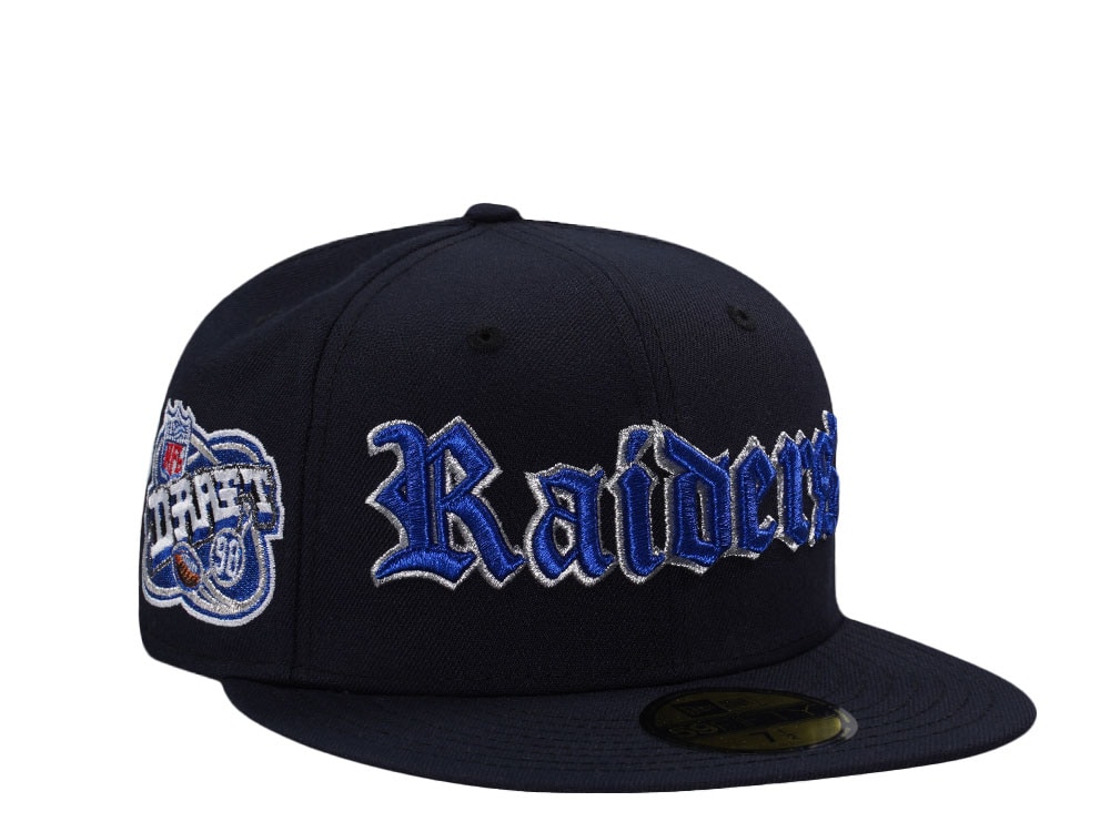 New Era Las Vegas Raiders Draft 1998 Navy Metallic Edition 59Fifty Fitted Casquette