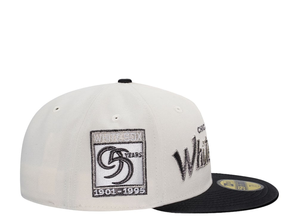 New Era Chicago White Sox 95 Years Satin Edition White Black 59Fifty Fitted Casquette
