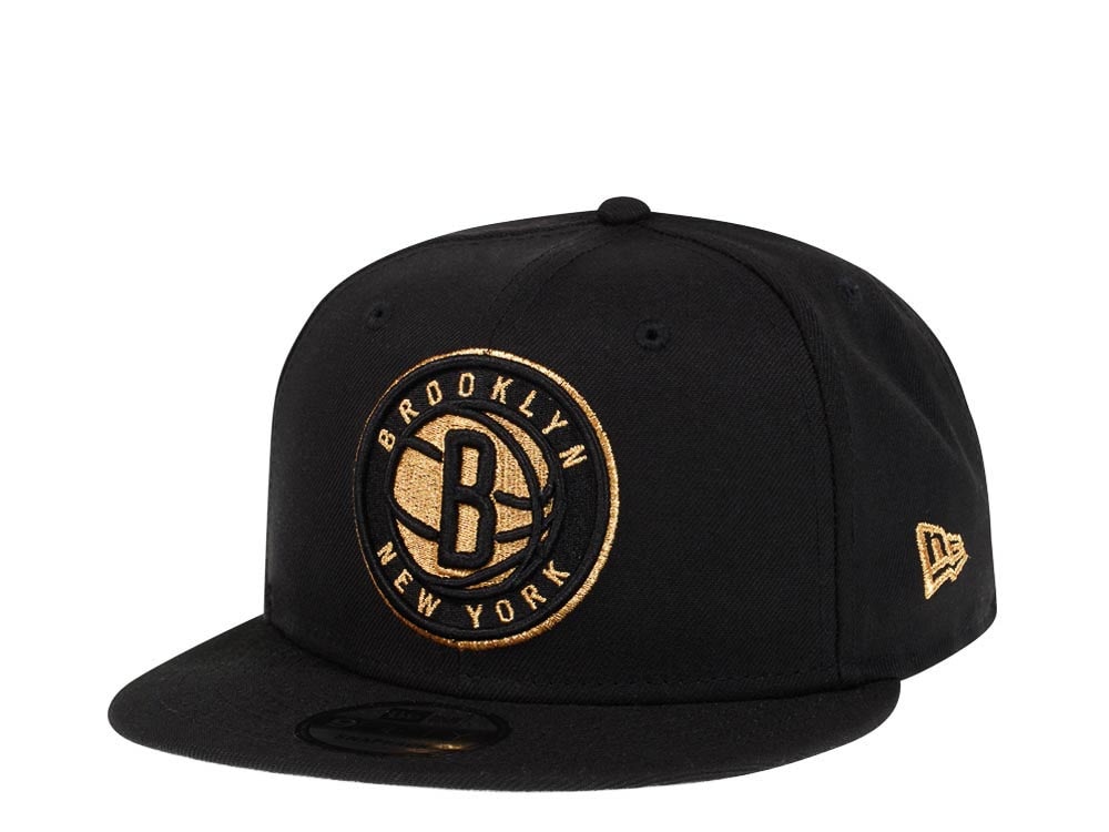 New Era Brooklyn Nets Black and Gold Edition 9Fifty Snapback Casquette