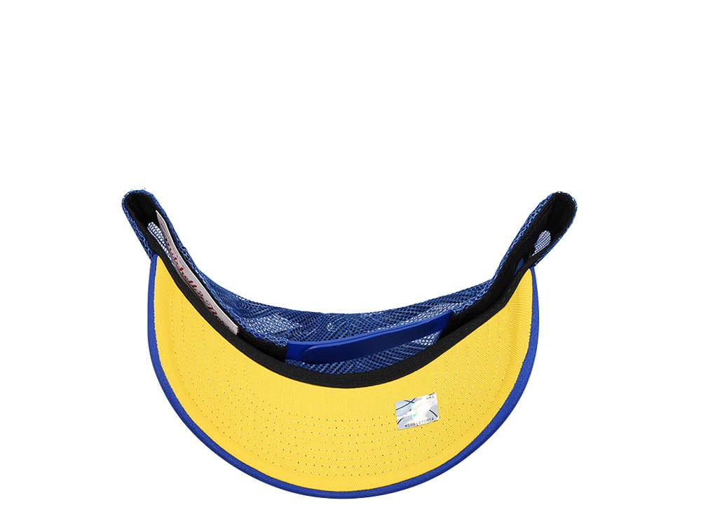Mitchell & Ness Golden State Warriors Blue Billboard Trucker Snapback Casquette