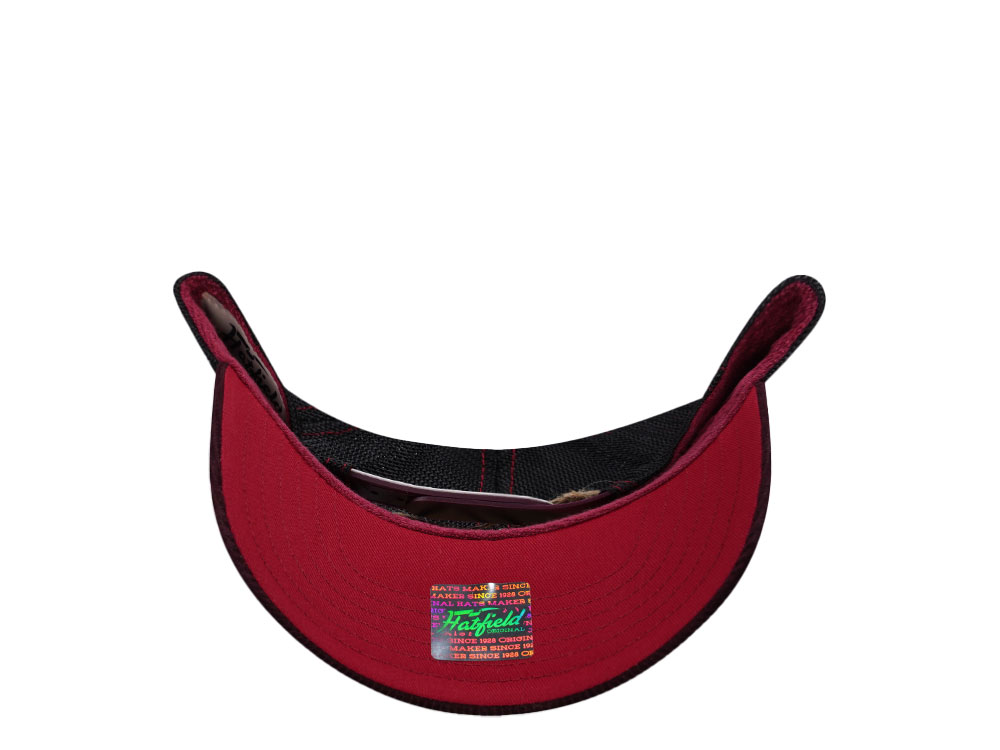 Hatfield Chocolate Beaver Burgundy Gray Trucker Snapback Casquette