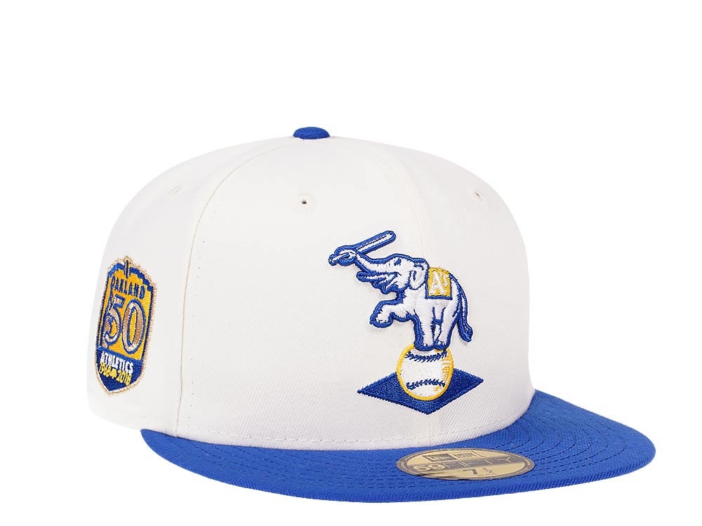 New Era Oakland Athletics 50th Anniversary Cream Color Flip Edition 59Fifty Fitted Casquette
