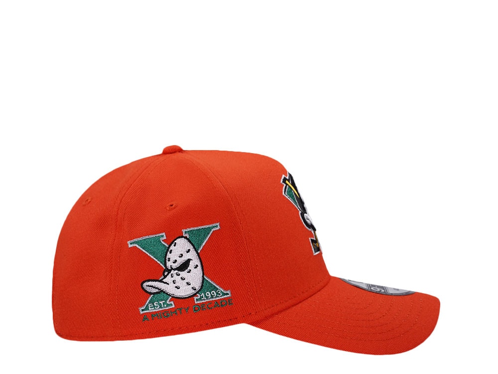 New Era Anaheim Ducks 10th Anniversary Orange Prime Edition 9Forty A Frame Snapback Casquette