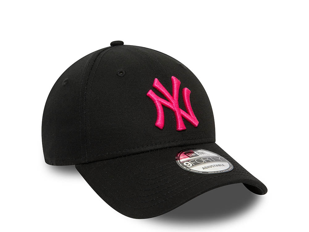 New Era New York Yankees League Essential Black 9Forty Strapback Casquette
