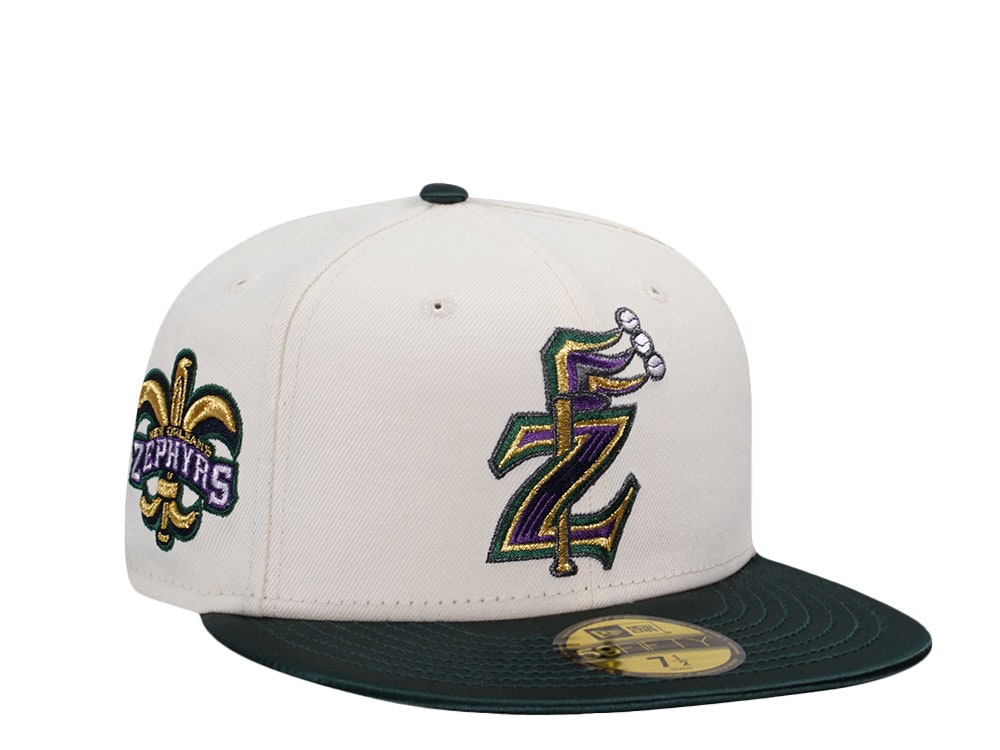 New Era New Orleans Zephyrs  Chrome Satin Brim Two Tone Edition 59Fifty Fitted Casquette
