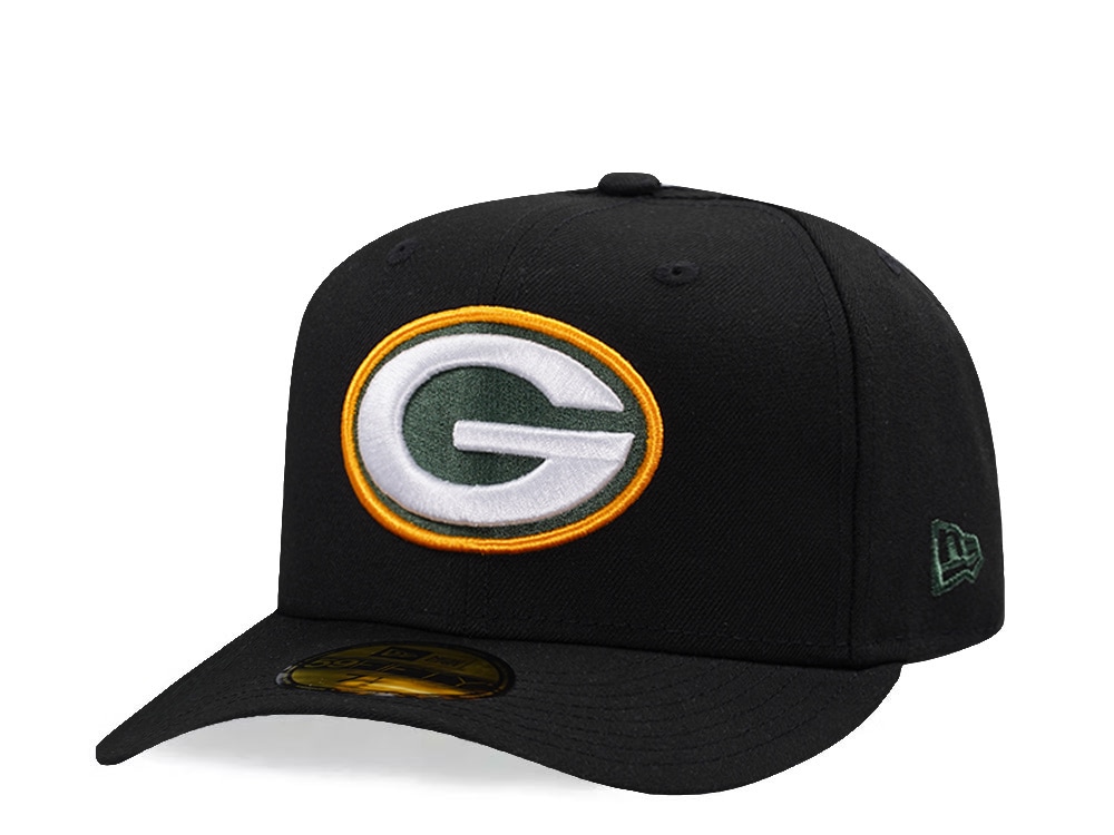 New Era Green Bay Packers Black Prime Edition Pre Curved 59Fifty Fitted Casquette