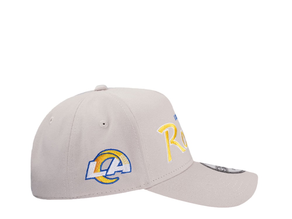 New Era Los Angeles Rams Script Stone White Edition 9Forty A Frame Snapback Casquette