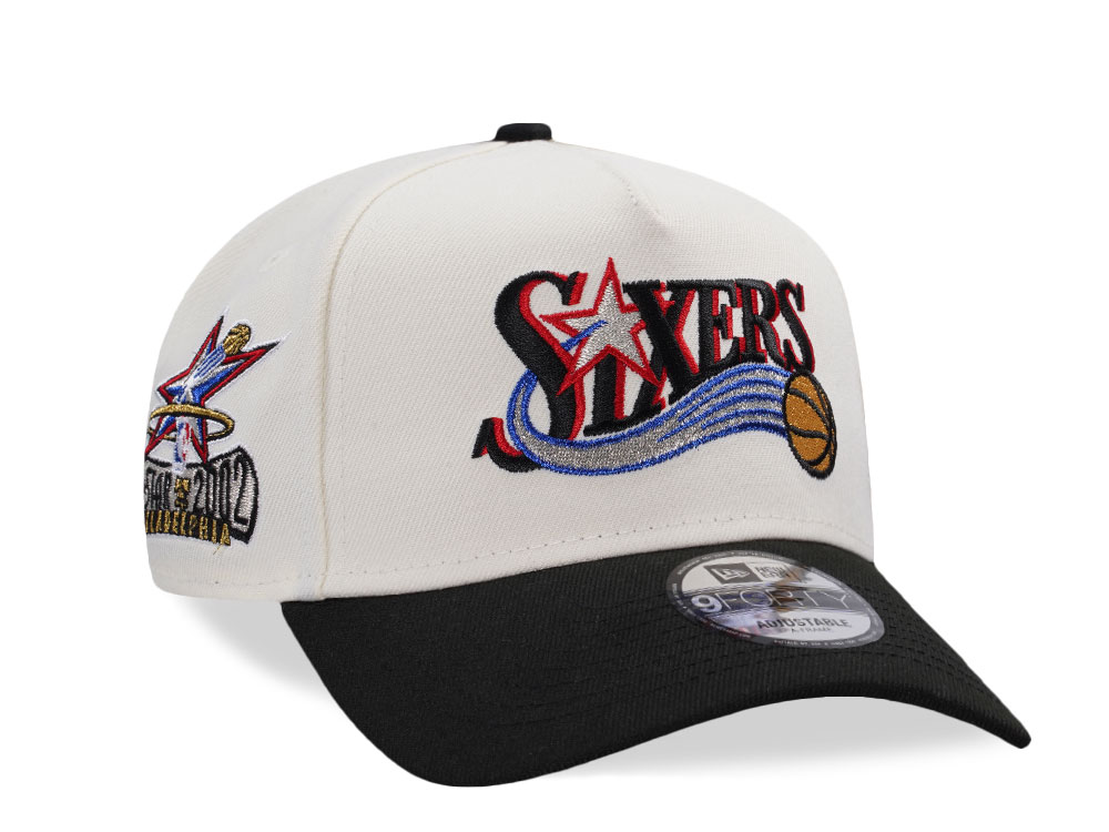 New Era Philadelphia 76ers All Star Game 2002 Chrome Two Tone Edition 9Forty A Frame Snapback Casquette