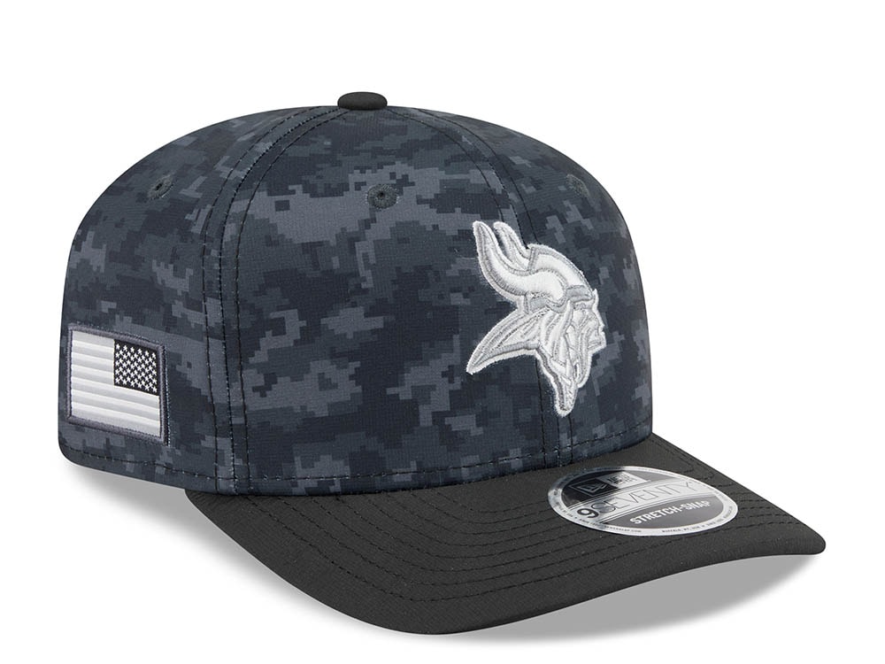 New Era Minnesota Vikings NFL Salute to Service 2026 Digi Camo Black 9Seventy Stretch Snapback Casquette