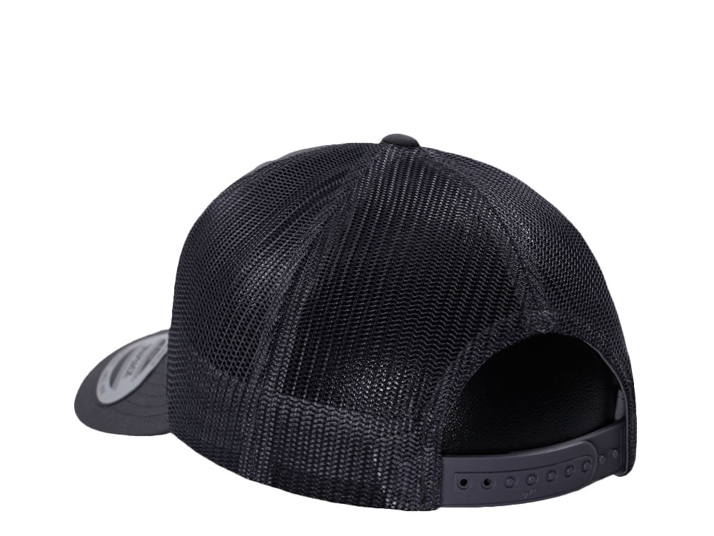 Yupoong Basic Gray Retro Trucker Snapback Casquette