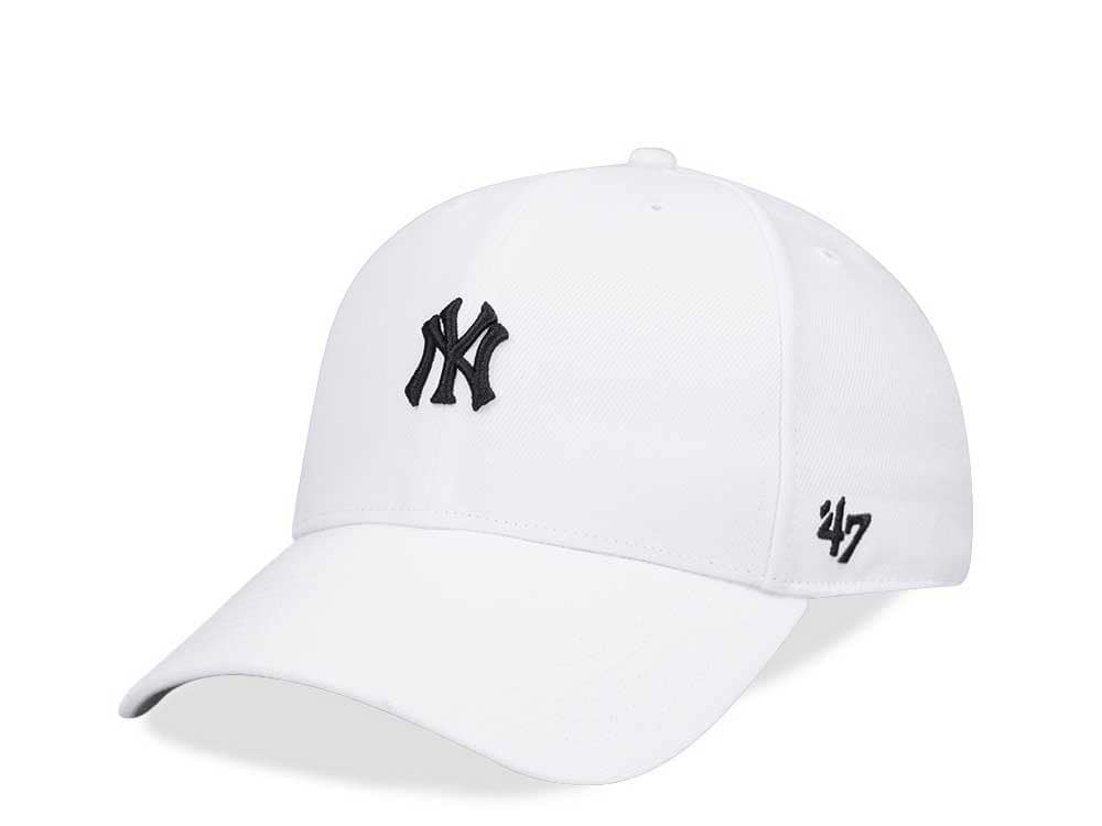 47Brand New York Yankees White Base Runner MVP Snapback Casquette