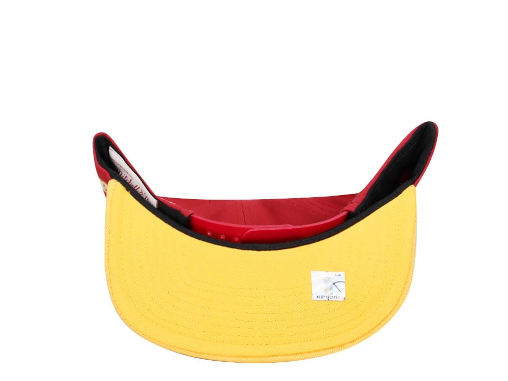 Mitchell & Ness Atlanta Hawks Logo Blur Hardwood Classic Snapback Casquette