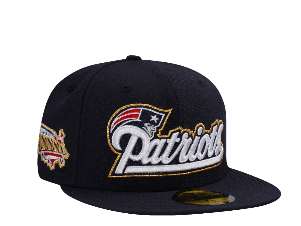 New Era New England Patriots Super Bowl XXXVI Wool Navy Throwback Edition 59Fifty Fitted Casquette