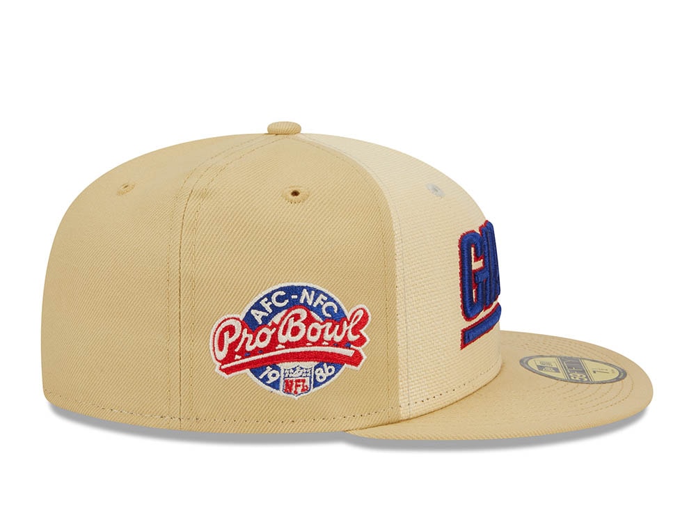 New Era New York Giants Pro Bowl 1986 Raffia Front Vegas Gold Edition 59Fifty Fitted Casquette