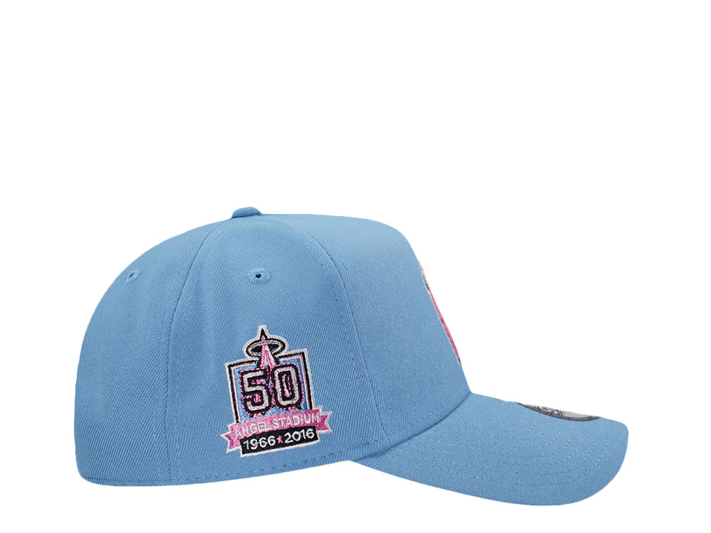 New Era Anaheim Angels 50th Anniversary Sky Pink Prime Edition 9Forty A Frame Snapback Casquette