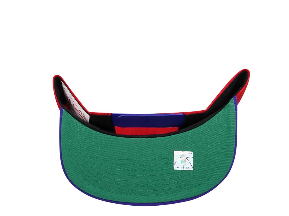 Mitchell & Ness Toronto Raptors Transcript Red Two Tone Snapback Casquette