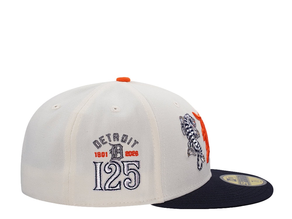 New Era Detroit Tigers 125th Anniversary Tiger Chrome Two Tone Edition 59Fifty Fitted Casquette
