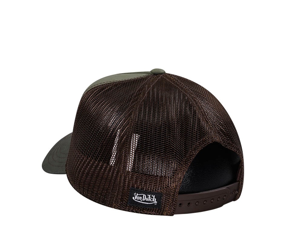 Von Dutch Electric Road Olive Two Tone Edition Trucker A Frame Snapback Casquette