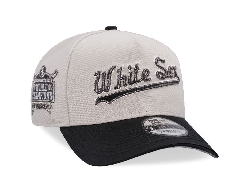 New Era Chicago White Sox World Champions 2005 Stone Satin Brim Two Tone 9Forty A Frame Snapback Casquette