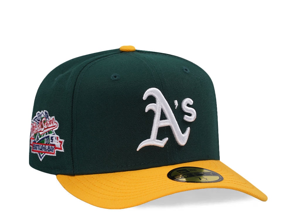 New Era Oakland Athletics World Series 1989 Green Two Tone Edition 59Fifty Pre Curved Fitted Casquette