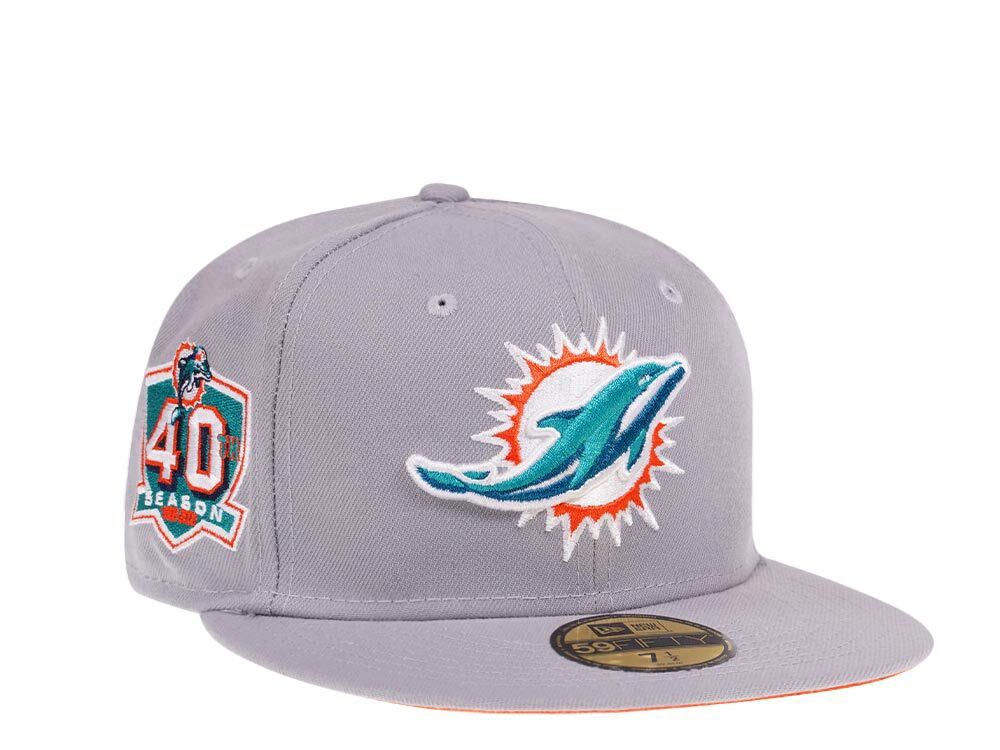 New Era Miami Dolphins 40th Season Grey Pop 59Fifty Fitted Casquette